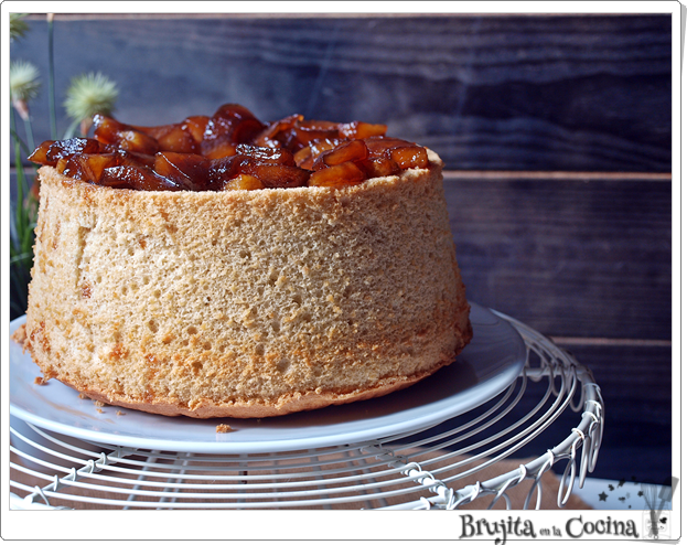 Receta Chiffon Cake de Manzana con Caramelo