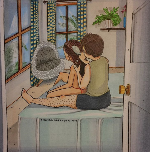 Estas ilustraciones reflejan los momentos bonitos de la vida en pareja 1