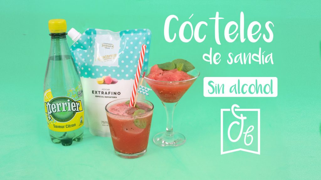 Receta facil cocteles sin alcohol de sandia