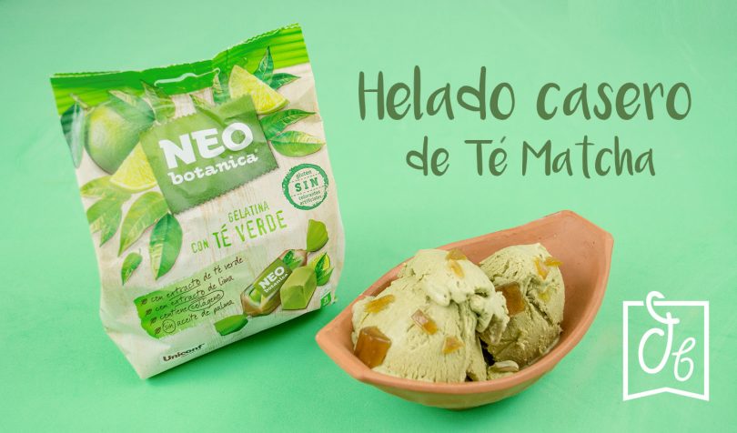 Helado casero de Té Matcha