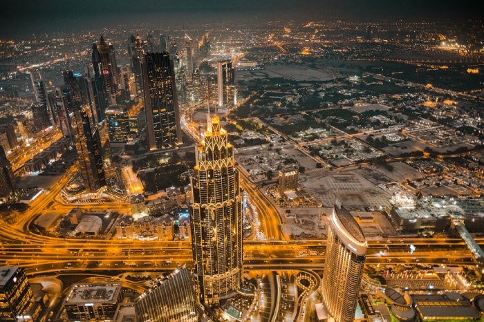 Dubai vista desde el cielo lugares más populares para viajar