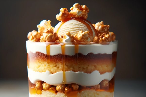 La receta de vasito de bizcocho con crema y palomitas de caramelo que endulzará tu fin de semana