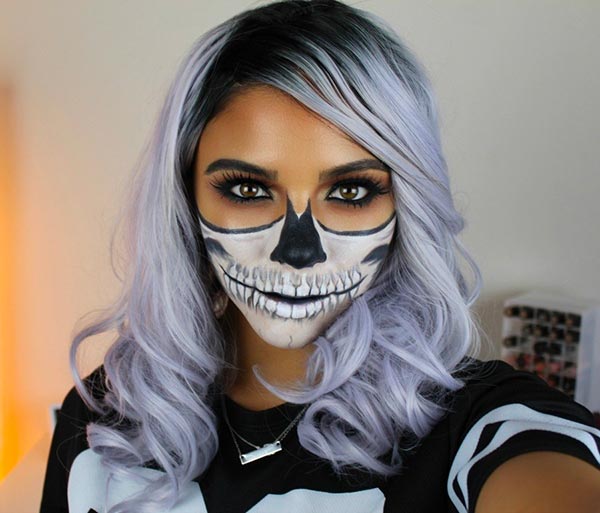 Maquillaje Halloween make Up Esqueleto