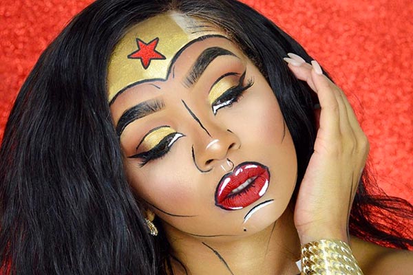 Maquillaje Halloween make Up Wonder Woman