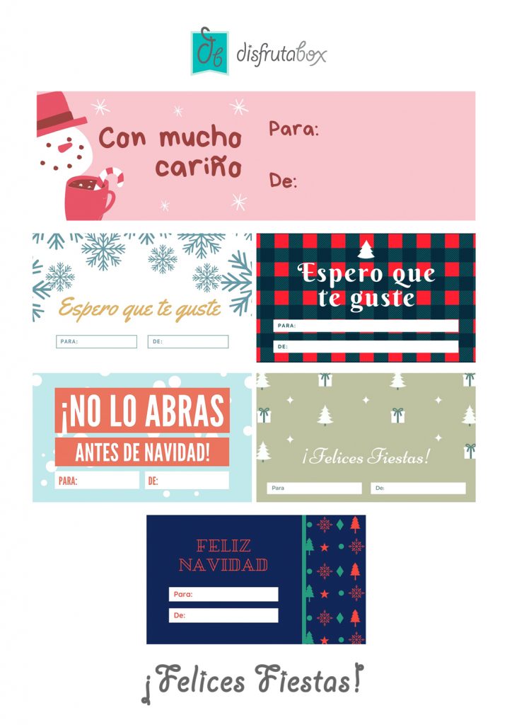 10 etiquetas gratis e imprimibles de Navidad