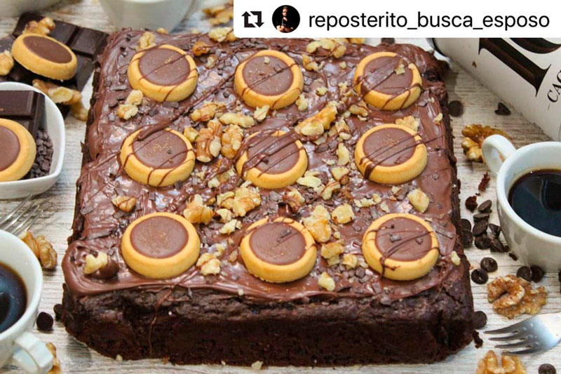 receta de Brownie casero de chocolate y yogur griego