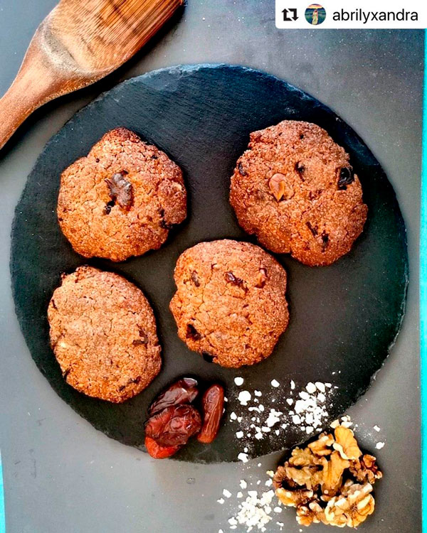 receta saludable de galletas integrales con datiles y nueces