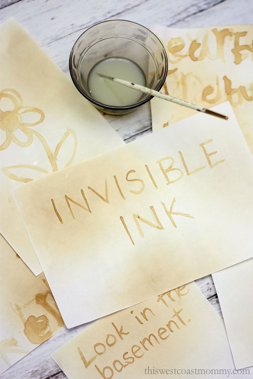 experimento casero de tinta invisible