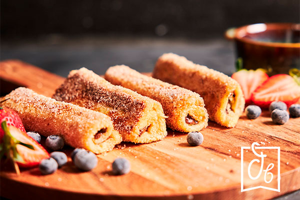 recetas con nocilla rollitos de tostadas francesas con frutas