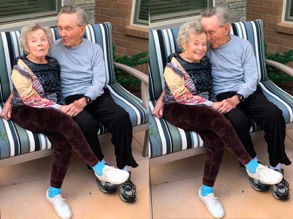 Emotivo reencuentro de la pareja de ancianos de 90 años tras superar el coronavirus