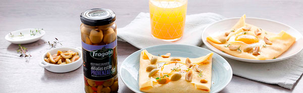 receta de crepes de desayuno con aceitunas