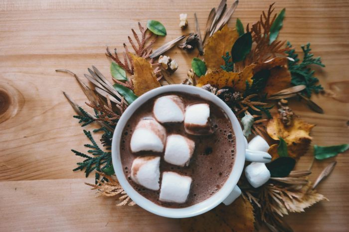 Chocolate a la taza con menta