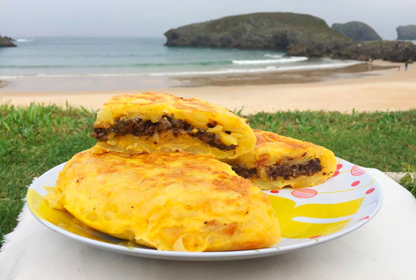 receta de tortilla de patata con morcilla