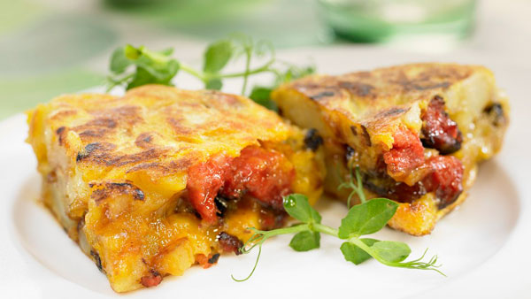 tortilla de patata con chorizo