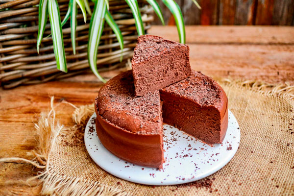 Imagen tarta de chocolate sin harina ni azúcar