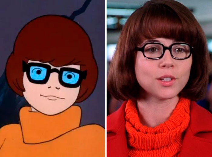 Actores y actrices iguales a los dibujos animados que interprentan Velma en Scooby Doo