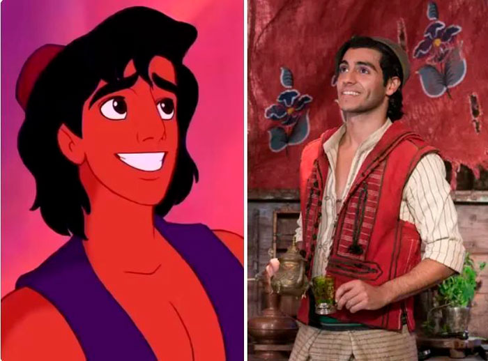 Actores y actrices iguales a los dibujos animados que interprentan Mena Massoud en Aladdin