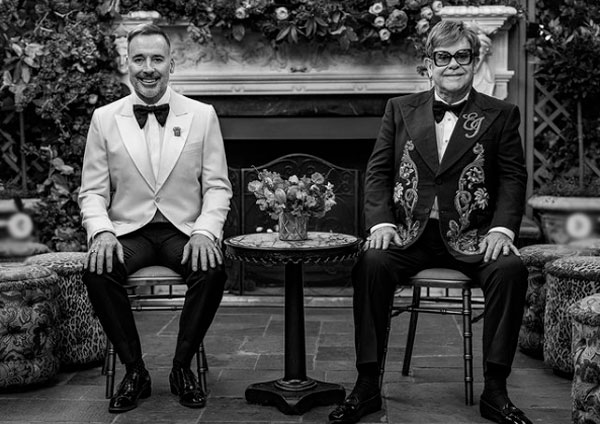 parejas famosas consolidadas  Elton John y David Furnish