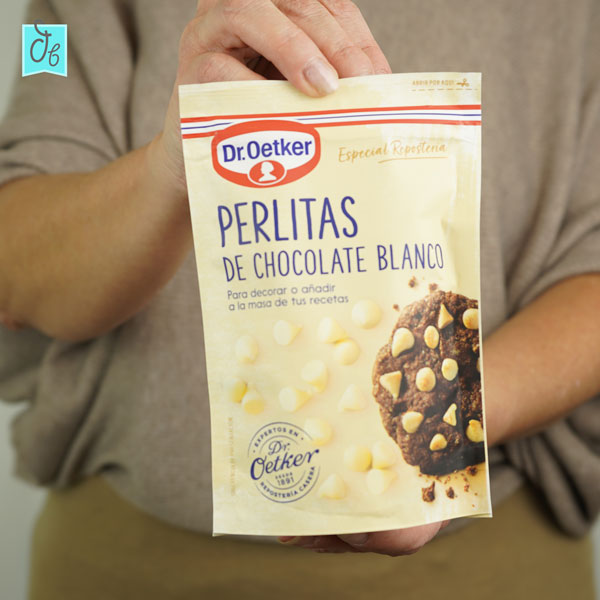 Baking Powder y Perlitas de Chocolate Blanco dr.Oetker