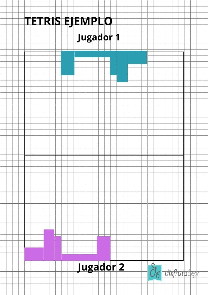 9. TETRIS. Convierte el clásico digital en otro de los juegos infantiles en papel para jugar sin pantallas