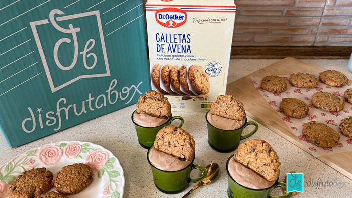 Galletas de Avena caseras con crema helada de chocolate