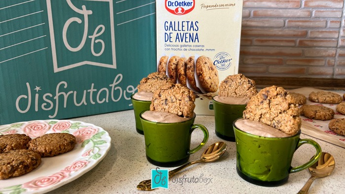 Galletas de Avena caseras con crema helada de chocolate