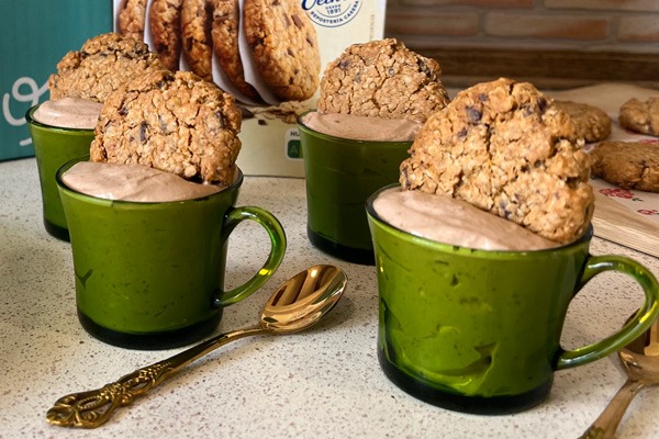 Galletas de Avena caseras con crema helada de chocolate