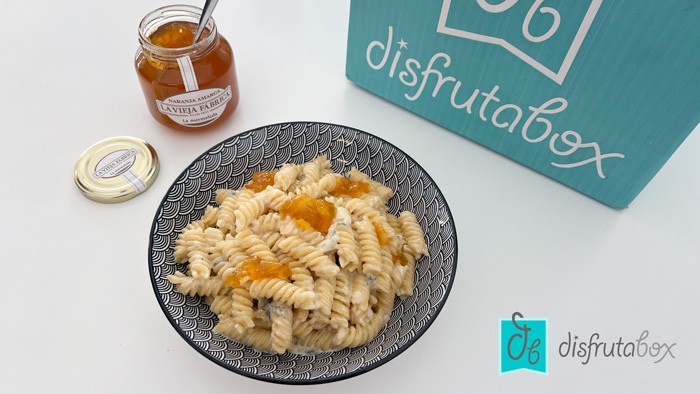 Pasta con queso Gorgonzola y Mermelada de naranja amarga... tienes que probarlo